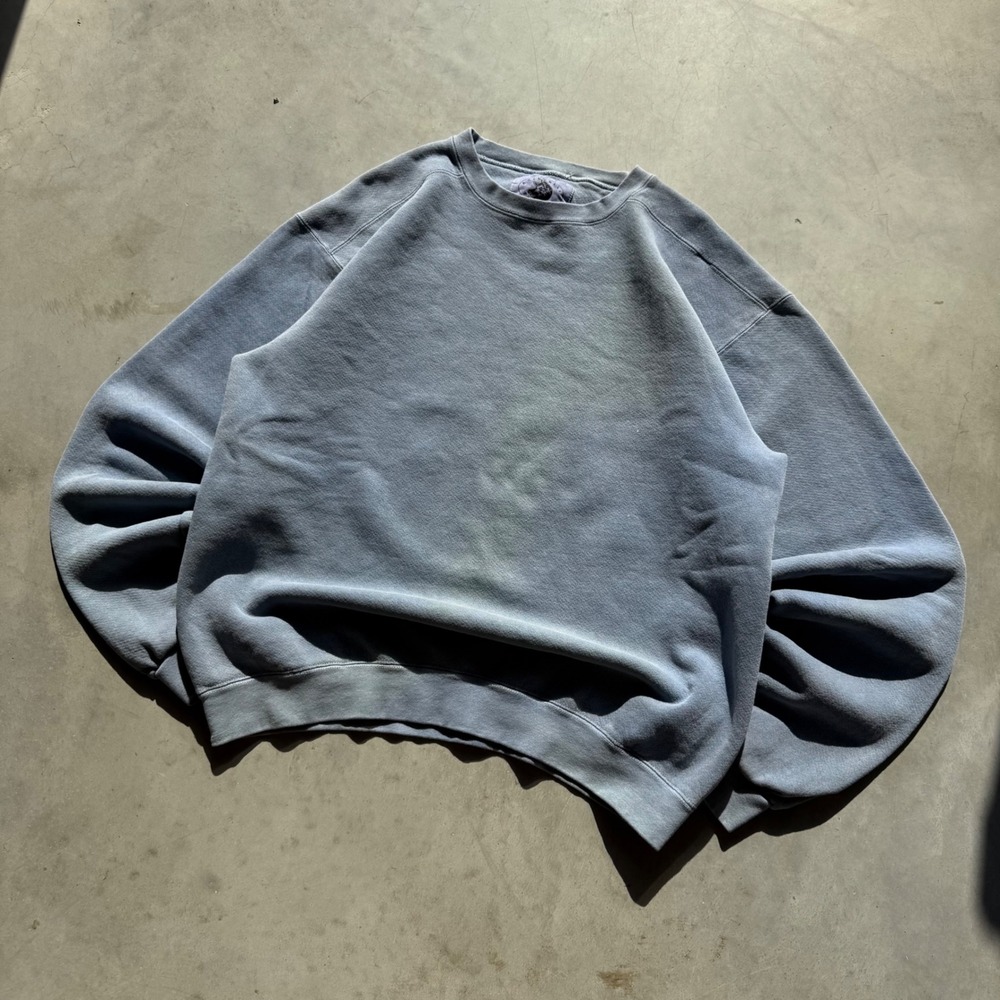 Authentic Pigment Mens Blue Crewneck Sweatshirt Large Vintage